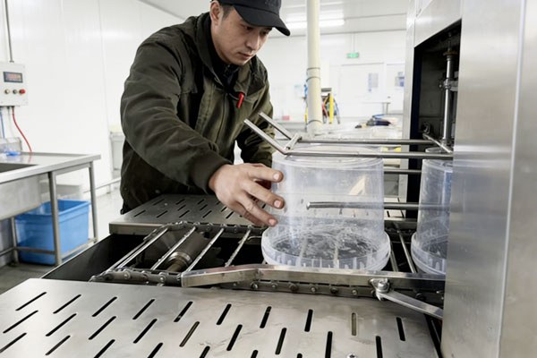 Industrial bucket washer